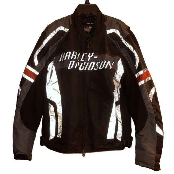 Genuine Harley Davidson Motorcycle Functional Reflective Jacket Illumination 360 - Picture 2 of 8